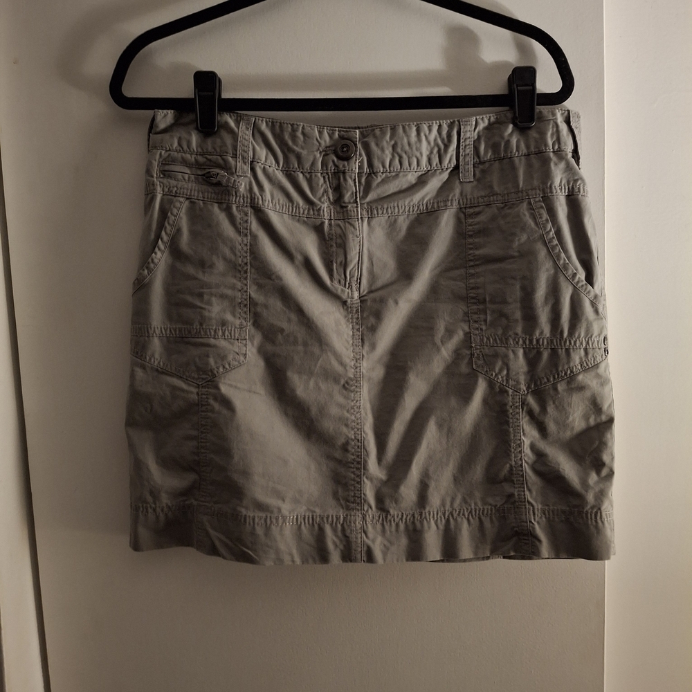 Dalia Collection Women's Light Gray Cargo Mini Skirt